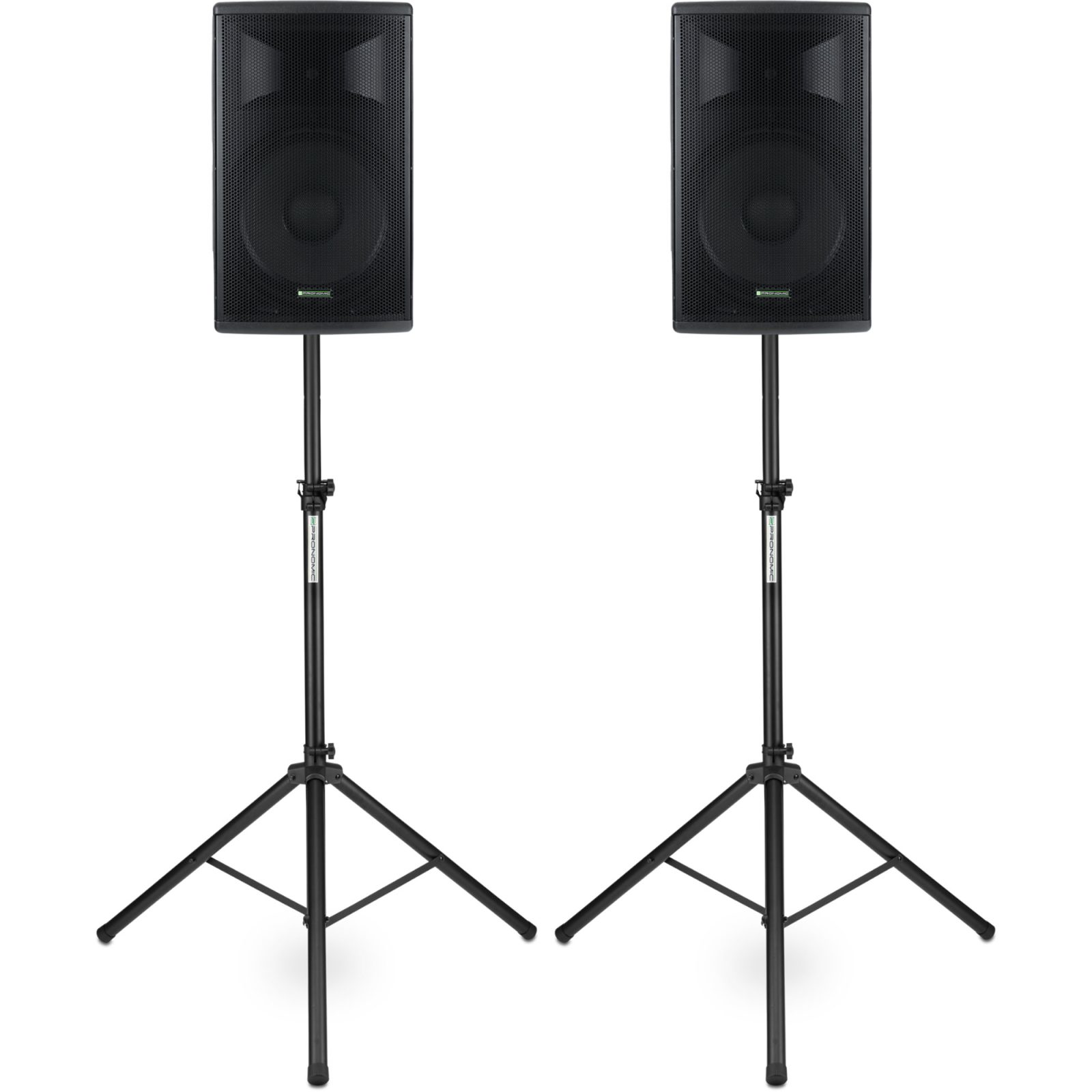 Pronomic E-215 MA 15" Aktivbox 500 Watt Stativ Set