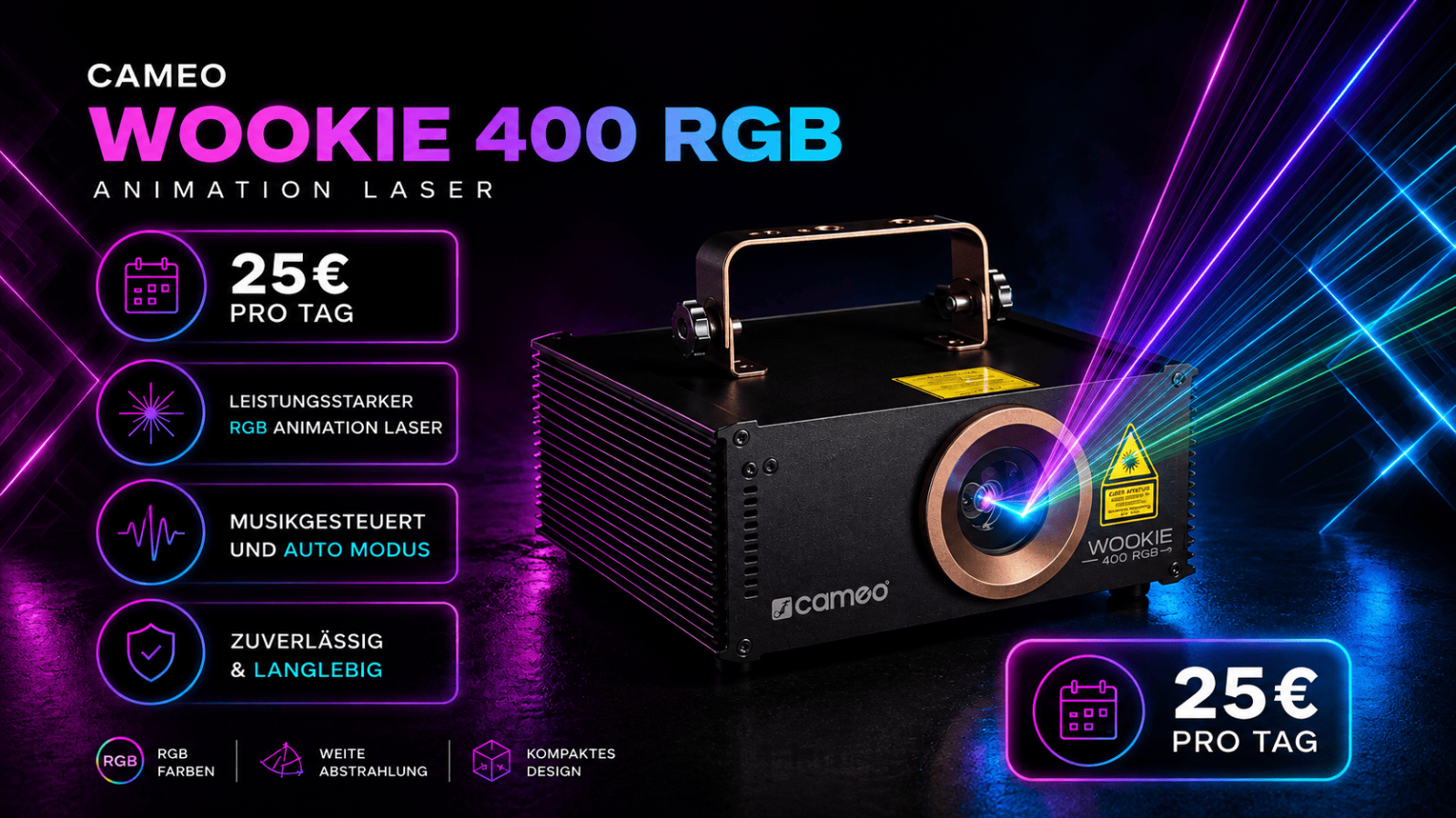 Cameo WOOKIE 400 RGB Animation Laser